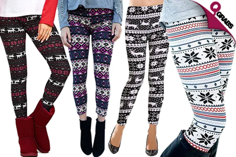 From QR29 Stay Stylish with Printed Stretchable Leggings for Women!
 (Up to QR376 Value)